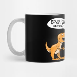 T-Rex Eats The Last Unicorn Dinosaur Mug